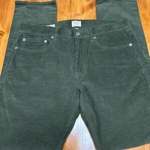 J Crew 484 Slim Fit Men's Corduroy Pants in Green